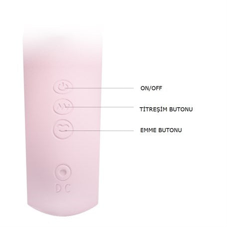 USB Şarjlı 12 Emme ve 12 Titreşim Fonksiyonlu 24 cm Teknolojik Vibratör- Nicola - BDM1438