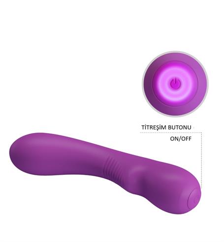 USB Şarjlı 12 Fonksiyonlu Klitoris Uyarıcılı Esnek Teknolojik Vibratör - Elsa - BDM1362