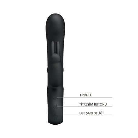 USB Şarjlı 12 Fonksiyonlu Klitoris Uyarıcılı Teknolojik Tavşan Vibratör - Webb - BDM1442