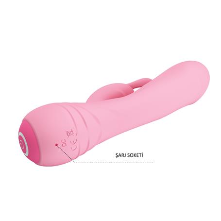 USB Şarjlı 12 Fonksiyonlu Klitoris Uyarıcılı Esnek Teknolojik Vibratör - Broderick - BDM1359