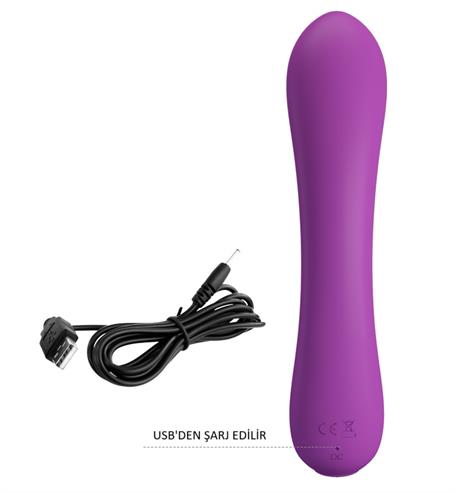 USB Şarjlı 12 Fonksiyonlu Klitoris Uyarıcılı Esnek Teknolojik Vibratör - Elsa - BDM1362