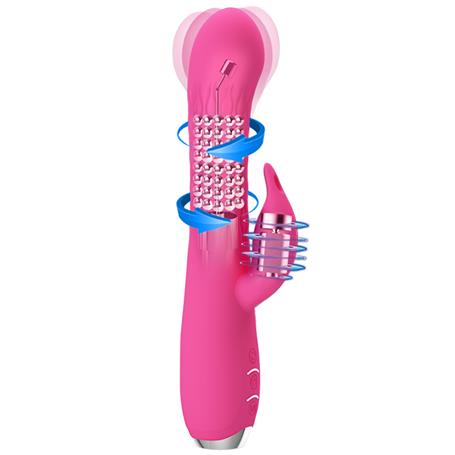 USB Şarjlı 12 Titreşim & 3 Rotasyon Fonksiyonlu Teknolojik G-Spot Vajinal Vibratör - BDM1268