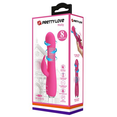 USB Şarjlı 12 Titreşim & 3 Rotasyon Fonksiyonlu Teknolojik G-Spot Vajinal Vibratör - BDM1268