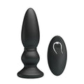 USB Şarjlı 12 Titreşim Modlu Uzaktan Kumandalı Vibratör & Boğumlu Anal Plug - BDM1258