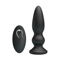 USB Şarjlı 12 Titreşim Modlu Uzaktan Kumandalı Vibratör & Boğumlu Anal Plug - BDM1258