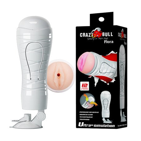 USB Şarjlı 12 Titreşimli Realistik Suni Vajina Erkek Mastürbatör - B1179