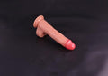 Belden Bağlamalı USB Şarjlı 22 cm Isıtmalı İleri Geri Hareketli Çift Katmanlı Uzaktan Kumandalı Penis - BDM1819B
