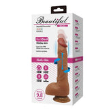USB Şarjlı 25 cm Oynar Başlı İleri Geri Hareketli Titreşimli Dildo - Wilks - BDM1376