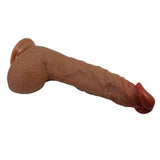 Belden Bağlamalı USB Şarjlı 25 cm Oynar Başlı İleri Geri Hareketli Titreşimli Dildo - Wilks - BDM1376B