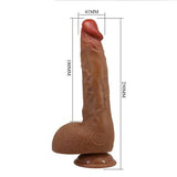 Belden Bağlamalı USB Şarjlı 25 cm Oynar Başlı İleri Geri Hareketli Titreşimli Dildo - Wilks - BDM1376B