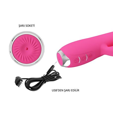 USB Şarjlı 3 Emme ve 12 Titreşim Fonksiyonlu 19,8 cm Teknolojik Vibratör- Regina - BDM1364