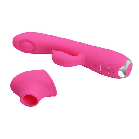 USB Şarjlı 3 Emme ve 12 Titreşim Fonksiyonlu 19,8 cm Teknolojik Vibratör- Regina - BDM1364