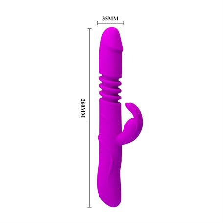 Usb Şarjlı 3 Yönlü Titreşimli Klitoris Uyarıcılı Tavşan Vibratör - BDM4399