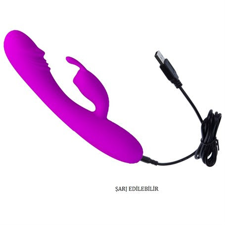 Usb Şarjlı 30 Fonksiyonlu Klitoris Uyarıcılı Teknolojik Tavşan Vibratör Penis - BDM4285