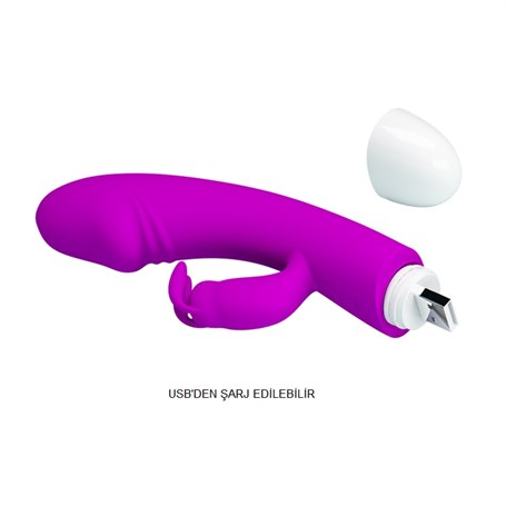 Usb Şarjlı 30 Fonksiyonlu Klitoris Uyarıcılı Teknolojik Tavşan Vibratör Penis - B1164