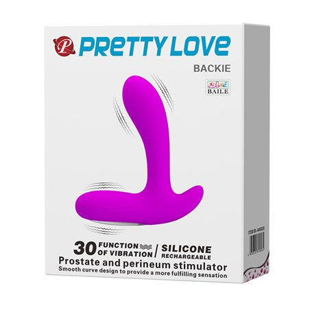 USB Şarjlı 30 Modlu Titreşimli Prostat Vibratör ve Anal Plug Mor - BDM4028