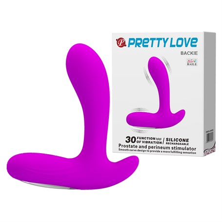 USB Şarjlı 30 Modlu Titreşimli Prostat Vibratör ve Anal Plug Mor - BDM4028