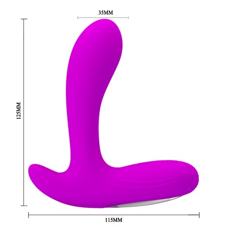USB Şarjlı 30 Modlu Titreşimli Prostat Vibratör ve Anal Plug Mor - BDM4028
