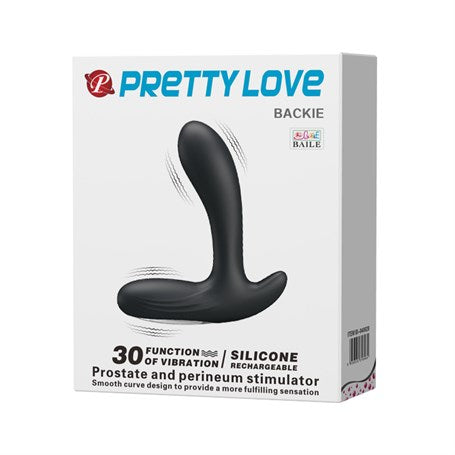 USB Şarjlı 30 Modlu Titreşimli Prostat Vibratör ve Anal Plug Siyah - BDM4029