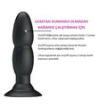 USB Şarjlı 4 Titreşim ve 4 Yuvarlanma Modlu Uzaktan Kumandalı Vibratör ve Anal Plug - BDM4052