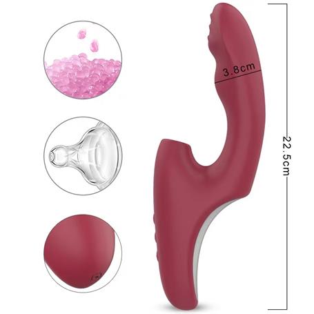 USB Şarjlı 7 Emme ve Titreşim Uyarım Fonksiyonlu Isıtmalı Teknolojik Vibratör - BDM1535