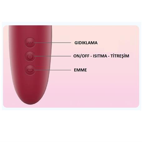 USB Şarjlı 7 Emme ve Titreşim Uyarım Fonksiyonlu Isıtmalı Teknolojik Vibratör - BDM1535