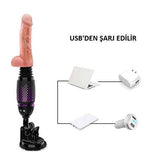 USB Şarjlı Ambiyans Işıklı 7 İleri Geri & Titreşim Fonksiyonlu Isıtmalı Uzaktan Kumandalı Teknolojik Vibratör - BDM1556