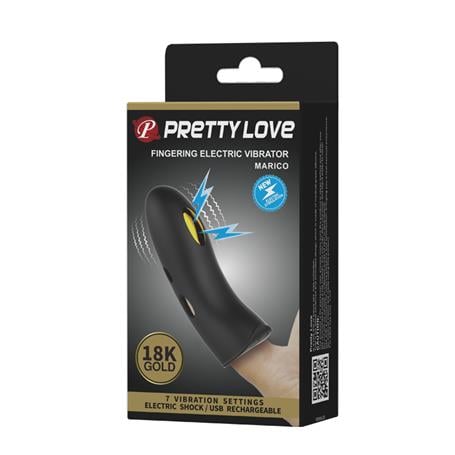 USB Şarjlı 7 Titreşim & Elektro Şoklu Klitoris Uyarıcılı Titreşimli Parmak Vibratörü - BDM1370
