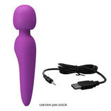 USB Şarjlı 7 Titreşimli Masaj Vibratörü Bayan Klitoris Uyarıcı Vibratör - Meredith - BDM1363