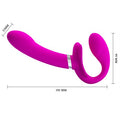 USb Şarjlı Çift Taraflı Strapon Teknolojik G-Spot Vajinal Vibratör - BDM2206