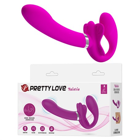 USb Şarjlı Çift Taraflı Strapon Teknolojik G-Spot Vajinal Vibratör - BDM2206