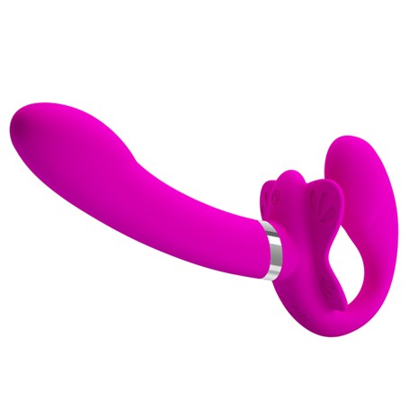 USb Şarjlı Çift Taraflı Strapon Teknolojik G-Spot Vajinal Vibratör - BDM2206