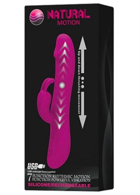 Usb Şarjlı İleri Geri Hareketli Klitoris Uyarıcılı Tavşan Vibratör - BDM4390