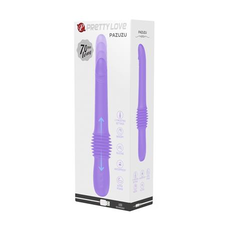 USB Şarjlı İleri Geri Hareketli Teknolojik Vibratör Mor - Pazuzu - BDM1283