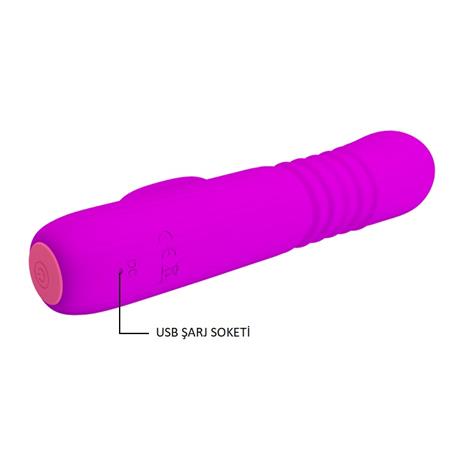 USB Şarjlı İleri Geri Hareketli Teknolojik Vibratör - Leopold - BDM1265