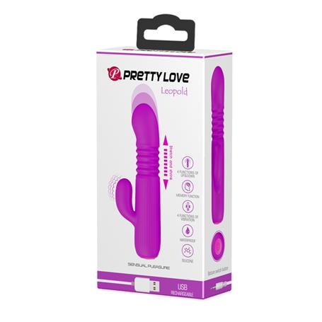 USB Şarjlı İleri Geri Hareketli Teknolojik Vibratör - Leopold - BDM1265
