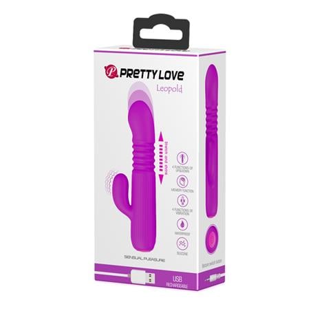 USB Şarjlı İleri Geri Hareketli Teknolojik Vibratör - Leopold - BDM1265