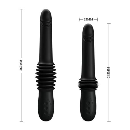 USB Şarjlı İleri Geri Hareketli Teknolojik Vibratör Siyah - Pazuzu - BDM1282