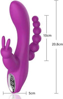 USB Şarjlı Klitoral & Anal Uyarıcılı Teknolojik Vibratör - Mor - BDM1555