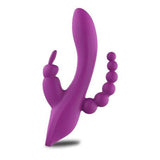 USB Şarjlı Klitoral & Anal Uyarıcılı Teknolojik Vibratör - Pembe - BDM1555-P