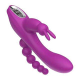 USB Şarjlı Klitoral & Anal Uyarıcılı Teknolojik Vibratör - Mor - BDM1555