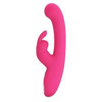 USB Şarjlı Led Göstergeli 10 Fonksiyonlu Klitoris Uyarıcılı Teknolojik Tavşan Vibratör - Lamar - BDM1338