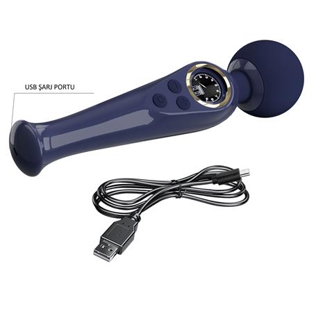 USB Şarjlı Led Göstergeli Klitoris Uyarıcılı Bayan Masaj Vibratör - Skyler - BDM1336