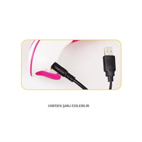 USB Şarjlı Ses Kontrollü 12 Fonksiyonlu Klitoris Uyarıcılı Teknolojik Tavşan Vibratör - B1149
