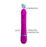 USB Şarjlı Su Fışkırtmalı 12 Fonksiyonlu Klitoris Uyarıcılı Teknolojik Tavşan Vibratör - BDM6600