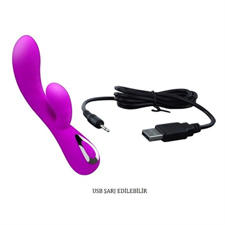 Usb Şarjlı Telefondan Kumandalı Klitoris Uyarıcılı Teknolojik Vibratör - BDM4129