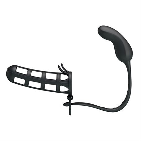 Penis Kılıflı USB Şarjlı Titreşimli Anal Plug - BDM2623