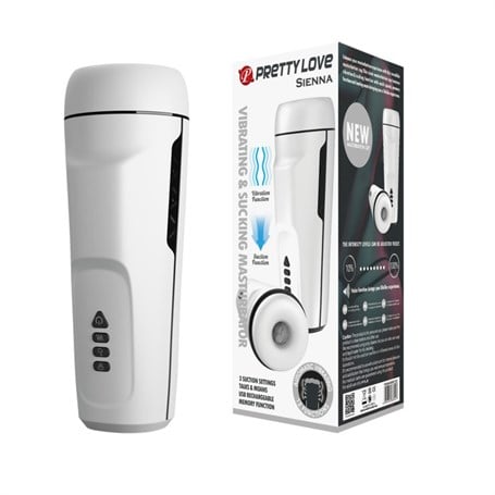 USB Şarjlı Titreşimli Emme Ayarlı Sesli Masturbatör - Sierra - BDM1247