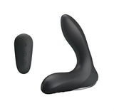 USB Şarjlı Uzaktan Kumandalı 12 Modlu Şişirilebilir Titreşimli Prostat Vibratör ve Anal Plug Siyah - BDM1379
