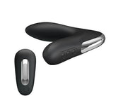 USB Şarjlı Uzaktan Kumandalı 12 Modlu Şişirilebilir Titreşimli Prostat Vibratör ve Anal Plug Siyah - BDM1379